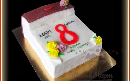 Торт Календарь 8 марта, Элит Торт, торты на заказ, Симферополь