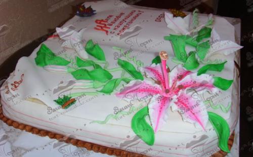 Торт Книга с лилиями, Элит Торт, торты на заказ, Симферополь