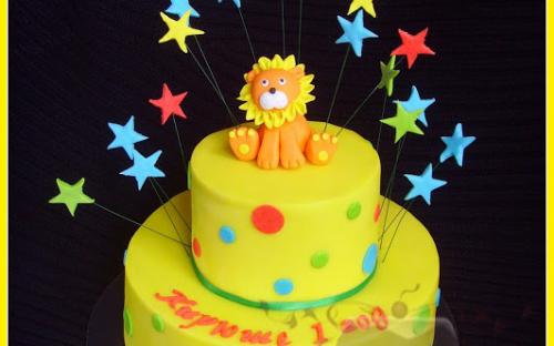 Львенок на годик, Элит Торт, торты на заказ, Симферополь
