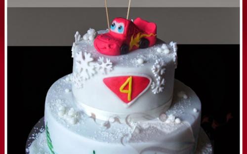 Торт Маквин зимой, Элит Торт, торты на заказ, Симферополь