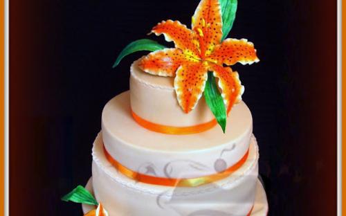 Торт Свадебный Лилии, Элит Торт, торты на заказ, Симферополь