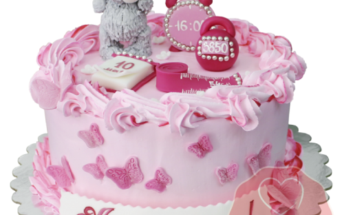 Торт на 1 годик с медведем на заказ, Кондитерская фабрика Любава