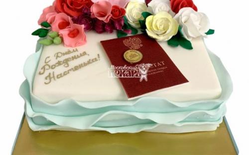 Торт на выпускной в университет, торты на заказ Московский пекарь