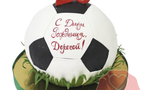 3Д торт футбольный мяч на заказ, Кондитерская фабрика Любава