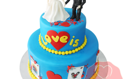 Свадебный Торт Лав-из (Love is) на заказ, Кондитерская фабрика Любава