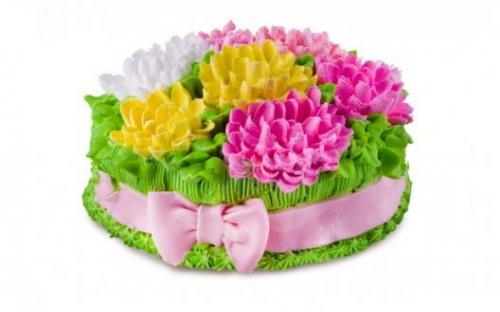 Торт на заказ "Медовица" Хризантемы, Хлебокомбинат Кольчугинский