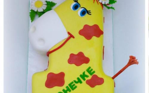 Торт Единичка, на 1 годик, Жираф, Торты на заказ от Галины, Симферополь