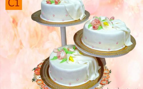 Свадебный торт на заказ, кондитерский цех Лакомка, Рязань
