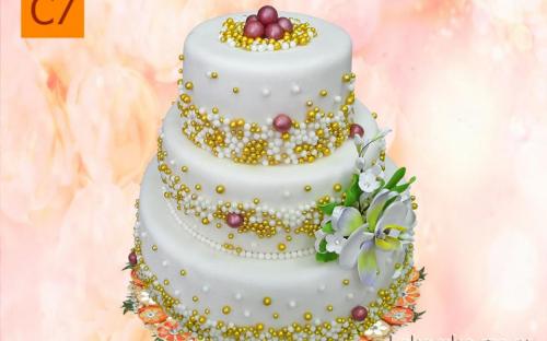 Свадебный торт на заказ, кондитерский цех Лакомка, Рязань