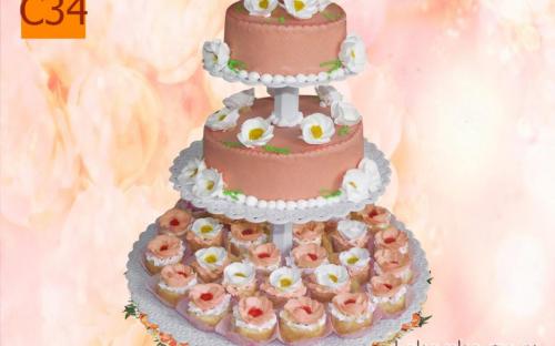 Свадебный торт на заказ, кондитерский цех Лакомка, Рязань
