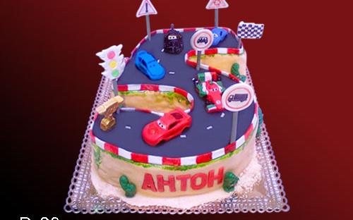 Детский торт-цифра Автодорога, Elit Cake, торты на заказ, Москва