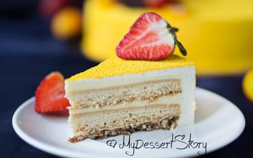 MyDessertStory, торты на заказ, Торт Медовик (1) (Мед-миндаль-ваниль)