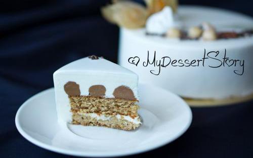 MyDessertStory, торты на заказ, Торт Nikaia (Миндаль-фундук-апельсин)