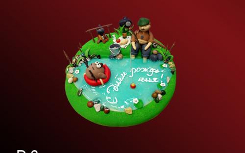 Торт Рыбаку, Elit Cake, торты на заказ, Москва