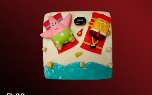 Детский торт Губка Боб на пляже, Elit Cake, торты на заказ, Москва