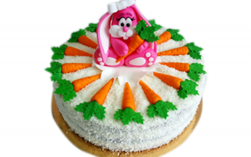 Зайка с морковками. DolceVita, кондитерская, Дмитров, торты на заказ