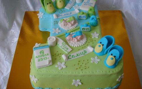 Детский торт Единичка для близнецов, Торты на заказ от Анны, Симферополь