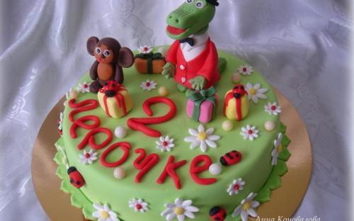 Детский торт Чебурашка и Крокодил Гена, Торты на заказ от Анны, Симферополь