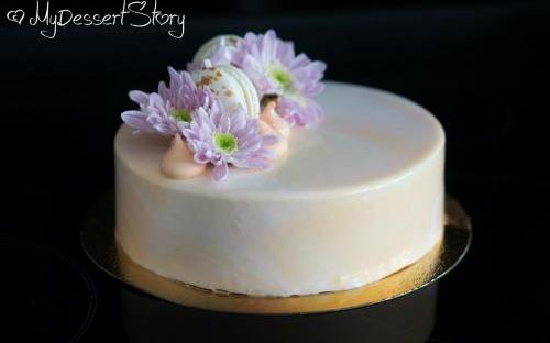 MyDessertStory, торты на заказ, Passionfruit & Mango Entremet (Манго-маракуйя: бисквит, манго мусс, маракуйя мусс, мусс со сливочным сыром)