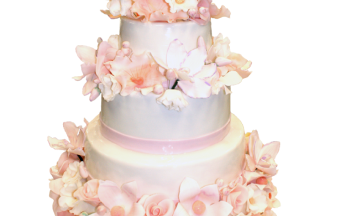 Торт "Розы и орхидеи", кондитерская Лайтком, торты на заказ Москва