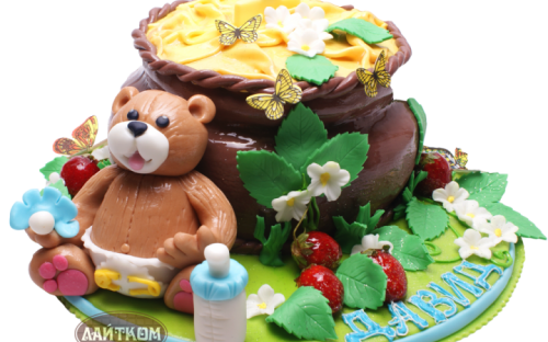 Торт "Бочонок мёда", кондитерская Лайтком, торты на заказ Москва