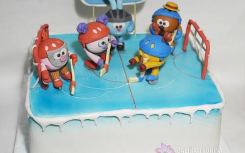 Торт Смешарики на хоккее, Торты на заказ от Галины, Симферополь