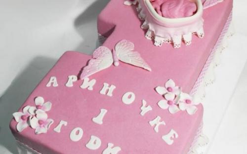 Торт единичка, на 1 годик, Торты на заказ от Галины, Симферополь
