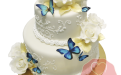 Свадебный Торт с бабочками на заказ, Кондитерская фабрика Любава