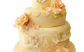Торт свадебный желтые розы на заказ, Кондитерская фабрика Любава