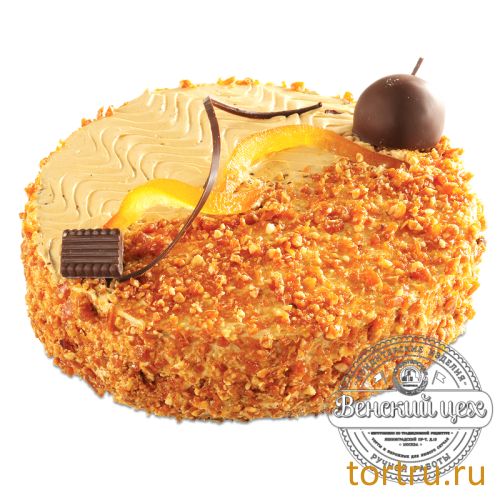Торт "Грильяж с апельсином", Венский Цех фабрики Большевик, Москва Торт "Грильяж с апельсином", Венский Цех фабрики Большевик, Москва