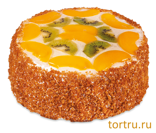 Торт "Творожный (персик)", кондитерская фабрика Амарас, Москва