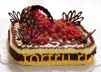 Торт "Корзинка с рассыпанной клубникой", Хлебокомбинат №1 Курган