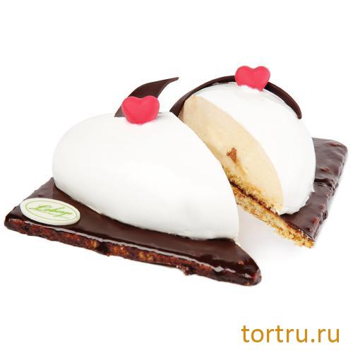 Торт "Чизкейк с шоколадом (Сердце белое)", Леберже, Leberge, кондитерская