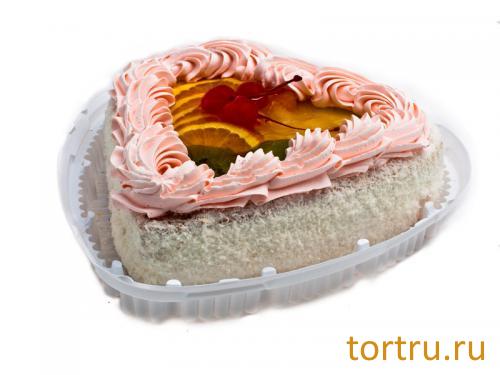 Торт "Фруктовый со сливками бисквитный", Хлебокомбинат "Пеко", Москва