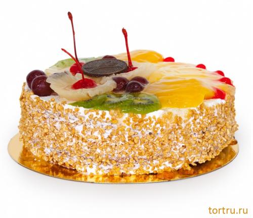 Торт "Сливки с фруктами", Московский Пекарь