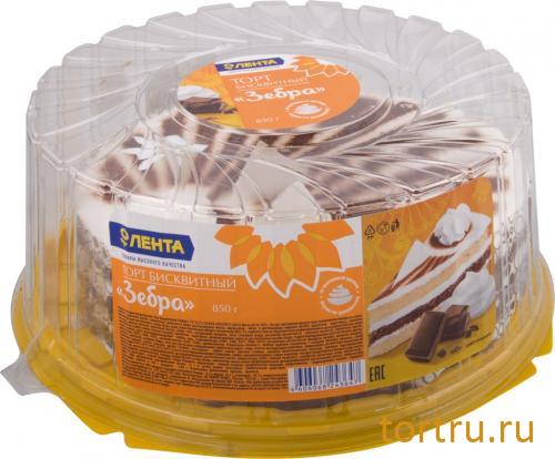 Торт "Зебра" бисквитный, Лента Торт "Зебра" бисквитный, Лента