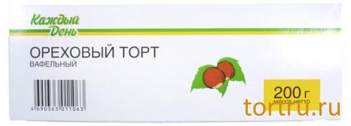 Торт вафельный с ореховой начинкой, Каждый День, Ашан