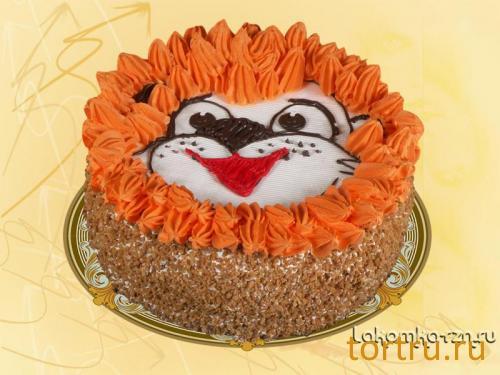 Торт "Детский (львенок)", кондитерский цех Лакомка, Рязань