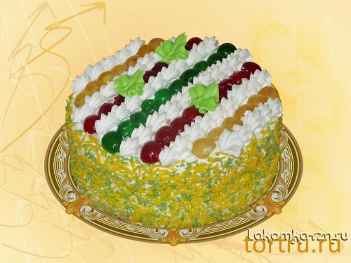 Торт "Фруктовая линия", кондитерский цех Лакомка, Рязань