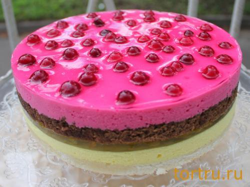 Торт "Клюквенно-лимонный", Лайтком, кондитерская, Москва