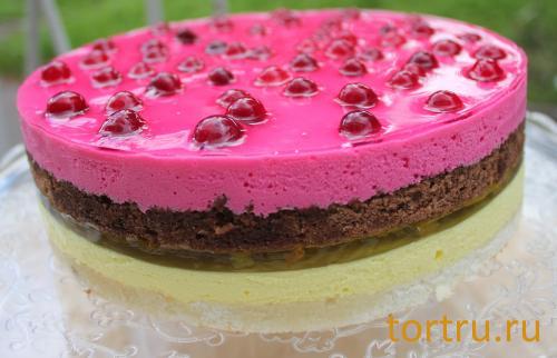 Торт "Клюквенно-лимонный", Лайтком, кондитерская, Москва