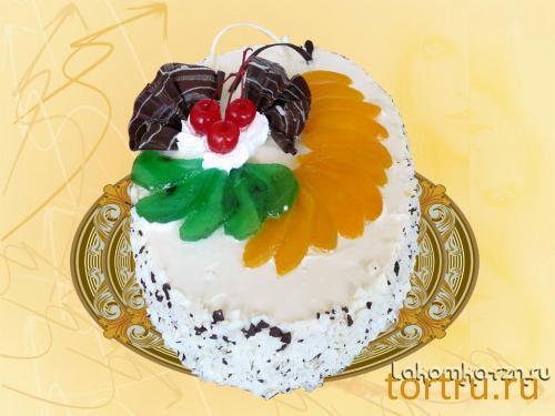 Торт "Йогуртовый Персик", кондитерский цех Лакомка, Рязань