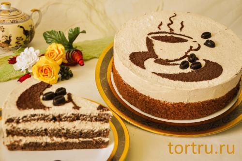 Торт "Кофейная чашка", На блюдечке, Зеленоград