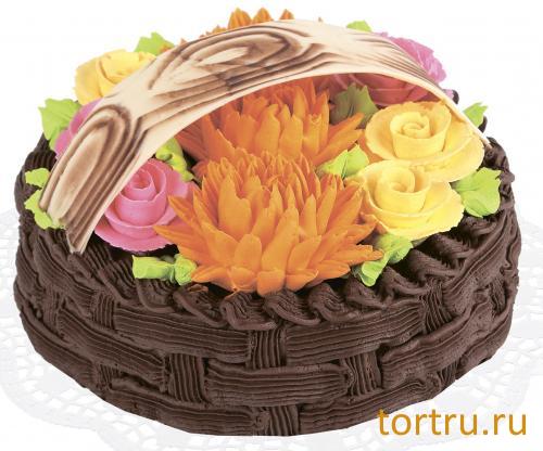 Торт "Корзина с цветами", кондитерская фирма Зодиак, Москва