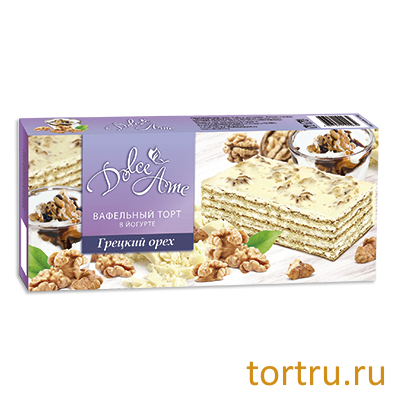 Торт Вафельный в йогурте "Dolce Ame Грецкий орех", кондитерская фабрика Азбука Шоколада, Москва