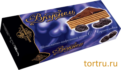 Торт Шоколадно-Вафельный "С черносливом", кондитерская фабрика Азбука Шоколада, Москва Торт Шоколадно-Вафельный "С черносливом", кондитерская фабрика Азбука Шоколада, Москва