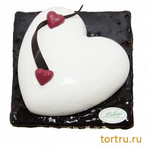 Торт "Чизкейк с шоколадом (Сердце белое)", Леберже, Leberge, кондитерская
