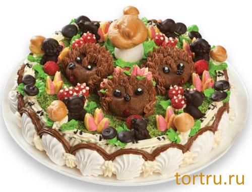 Торт "Детский (с ёжиками)", комбинат Добрынинский, Москва Торт "Детский (с ёжиками)", комбинат Добрынинский, Москва