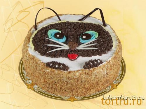 Торт "Детский (кошка)", кондитерский цех Лакомка, Рязань