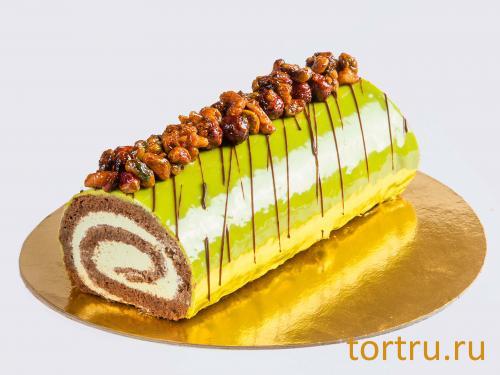 Торт "Онтроме Рулет Фисташковый", Онтроме, кафе-кондитерская, Санкт-Петербург